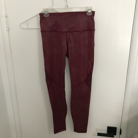 CRZ YOGA Women's Matte Coated Faux Leather Legging - Picture 4 of 5